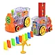 Set trenulet electric de jucarie cu 60 de piese domino Set trenulet electric de jucarie cu 60 de piese domino