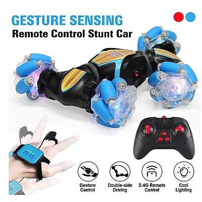 Masina RC cu telecomanda control cu gesturi 4WD rotativ pe doua fete