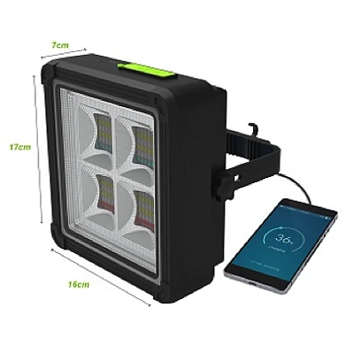 Proiector 224 LED Solar cu Baterie GD-2206B 4 Moduri de Iluminare 120W