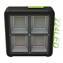 Proiector 224 LED Solar cu Baterie GD-2206B 4 Moduri de Iluminare 120W