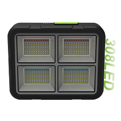 Proiector 308 LED Solar cu Baterie GD-2207B 4 Moduri de Iluminare 200W