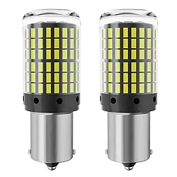 Set 2 Becuri LED pentru semnalizare culoare ALB soculu PY21W LED 1156 pentru 144 SMD