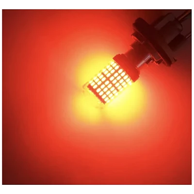 Set 2 Becuri LED semnalizare culoare ROSU soculu BAY15D 1157/P21/5W LED 1156 pentru 144 SMD cu doua faze Set 2 Becuri LED semnalizare culoare ROSU soculu BAY15D 1157/P21/5W LED 1156 pentru 144 SMD cu doua faze