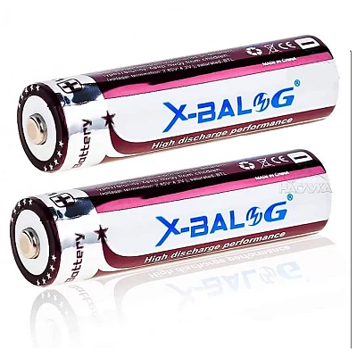 Set 2 Acumulatori X-Balong Li-Ion Tip 18650, 8800 mAh, 3.7V, terminal cu varf Set 2 Acumulatori X-Balong Li-Ion Tip 18650, 8800 mAh, 3.7V, terminal cu varf