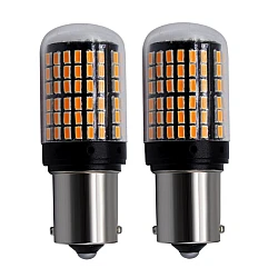 Set 2 Becuri LED GALBEN  P21W (Pozitii) cod 1156 cu anulator