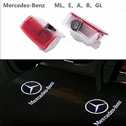 Set 2 Holograme LED cu LOGO MERCEDES BENZ pentru Portiere Set 2 Holograme LED cu LOGO MERCEDES BENZ pentru Portiere