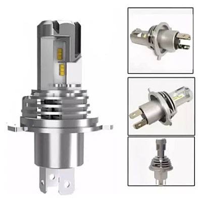 Set 2 Lampi LED M3 H4 cu doua faze putere 55W temperatura 6500K lumina alba Set 2 Lampi LED M3 H4 cu doua faze putere 55W temperatura 6500K lumina alba
