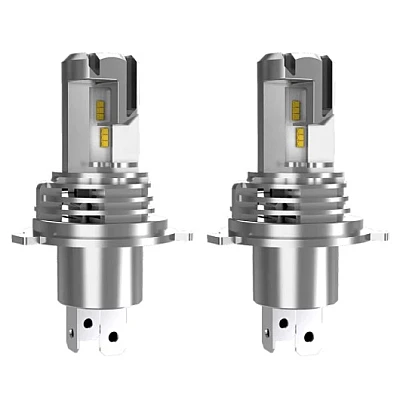 Set 2 Lampi LED M3 H4 cu doua faze putere 55W temperatura 6500K lumina alba Set 2 Lampi LED M3 H4 cu doua faze putere 55W temperatura 6500K lumina alba