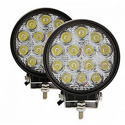 Set 2 Proiector ROTUND 14 LED 12v-24v 42w lumina alba 6000k SLIM Set 2 Proiector ROTUND 14 LED 12v-24v 42w lumina alba 6000k SLIM