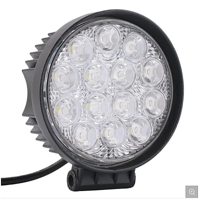 Set 2 Proiector ROTUND 14 LED 12v-24v 42w lumina alba 6000k SLIM Set 2 Proiector ROTUND 14 LED 12v-24v 42w lumina alba 6000k SLIM