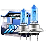 Set 2 becuri Pegasus H7 Skyline Xenon Look auto-tec halogen putere 55W 1500 lumeni temperatura 5000K