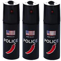 Set 3 x Spray POLICE paralizant de buzunar cu Chilli 