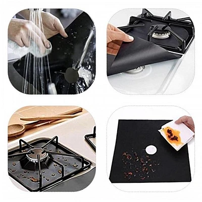 Set 4 Folii TEFLON NEGRU Detasabile pentru Aragaz din Teflon Lavabila Reutilizabila Negru Set 4 Folii TEFLON NEGRU Detasabile pentru Aragaz din Teflon Lavabila Reutilizabila Negru