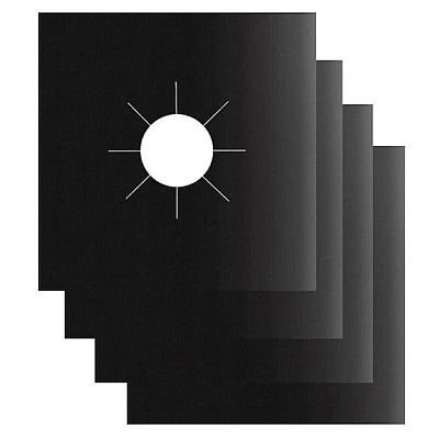 Set 4 Folii TEFLON NEGRU Detasabile pentru Aragaz din Teflon Lavabila Reutilizabila Negru Set 4 Folii TEFLON NEGRU Detasabile pentru Aragaz din Teflon Lavabila Reutilizabila Negru