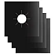 Set 4 Folii TEFLON NEGRU Detasabile pentru Aragaz din Teflon Lavabila Reutilizabila Negru Set 4 Folii TEFLON NEGRU Detasabile pentru Aragaz din Teflon Lavabila Reutilizabila Negru