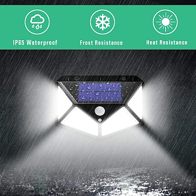 Set 2 Lampi MAX 162 LED 20W Solare cu senzor de miscare si lumina 3 moduri ILUMINARE Set 2 Lampi MAX 162 LED 20W Solare cu senzor de miscare si lumina 3 moduri ILUMINARE