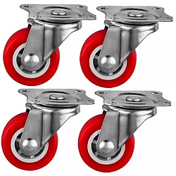 Set 4 Roti 40mm Rosii Pivotante Rosii ROTILE culoarea ROSU