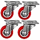 Set 4 Roti MEDII 50mm Pivotante Rosii ROTILE Set 4 Roti MEDII 50mm Pivotante Rosii ROTILE