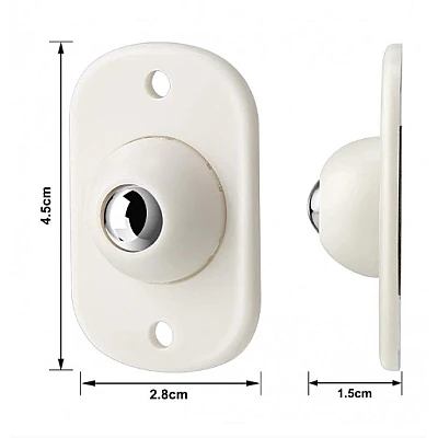 Set 4 rotite pivotante cu adeziv de lipit cu bila din metal Set 4 rotite pivotante cu adeziv de lipit cu bila din metal