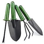 Set 4 unelte pentru gradinarit cu maner verde