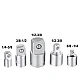 Set 5 Adaptoare CROMATE 1/2 1/4 3/4 3/8 Set 5 Adaptoare CROMATE 1/2 1/4 3/4 3/8