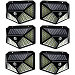 Set 6 Lampi Solare ULTRA 100 LED cu Senzor de Miscare si Lumina 3 Moduri ILUMINARE