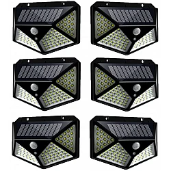 Set 6 Lampi Solare ULTRA 100 LED cu Senzor de Miscare si Lumina 3 Moduri ILUMINARE
