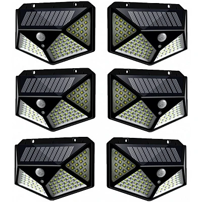 Set 6 Lampi Solare ULTRA 100 LED cu Senzor de Miscare si Lumina 3 Moduri ILUMINARE Set 6 Lampi Solare ULTRA 100 LED cu Senzor de Miscare si Lumina 3 Moduri ILUMINARE