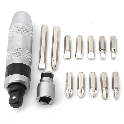 Trusa Surubelnita de impact 14 piese cu 12 biti metalici surubelnita si adaptor Trusa Surubelnita de impact 14 piese cu 12 biti metalici surubelnita si adaptor