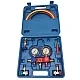 Trusa verificat AC cu 2 manometre 2 Robineti 2 mufe si 3 furtune 90cm pentru aer conditionat / Freon Trusa verificat AC cu 2 manometre 2 Robineti 2 mufe si 3 furtune 90cm pentru aer conditionat / Freon