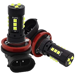 Set 2 becuri auto H11/H8 15 LED putere 80W temperatura 6000K
