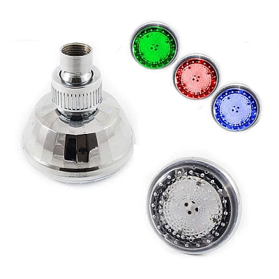 Cap de Dus cu LED Model YC8512 Schimbare Culoare in Functie de Temperatura Apei Cap de Dus cu LED Model YC8512 Schimbare Culoare in Functie de Temperatura Apei