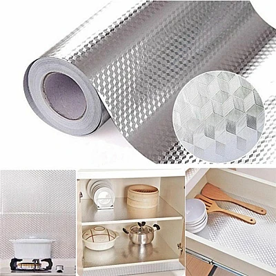 Set 2 Autocolant ALUMINIU pentru Bucatarie 40x500 cm Model ROMB Set 2 Autocolant ALUMINIU pentru Bucatarie 40x500 cm Model ROMB