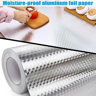 Set 2 Autocolant ALUMINIU pentru Bucatarie 40x500 cm Model ROMB Set 2 Autocolant ALUMINIU pentru Bucatarie 40x500 cm Model ROMB