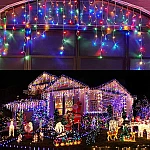 UB Instalatie 093 MULTICOLORA cu 100 LED tip TURTURI 5mX0.6m interconectabil