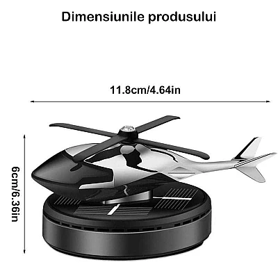 Odorizant Auto Cu Incarcare Solara Baza Antiderapanta Model Elicopter Odorizant Auto Cu Incarcare Solara Baza Antiderapanta Model Elicopter