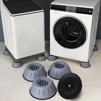2 x Set 4 picioare tip tampoane anti-zgomot  antiderapante tip suport pentru masina de spalat cu VENTUZA MD