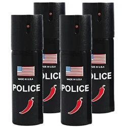 4 X Spray POLICE paralizant de buzunar cu Chilli 