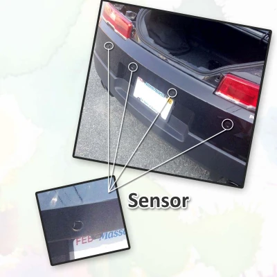 Set 4 Senzori Parcare NEGRI cu afisaj LED BS