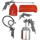 Set 7 PIESE Vopsit cu aer comprimat 4 Pistoale Pneumatice 2 Recipiente Vopsea 1 Furtun Flexibil