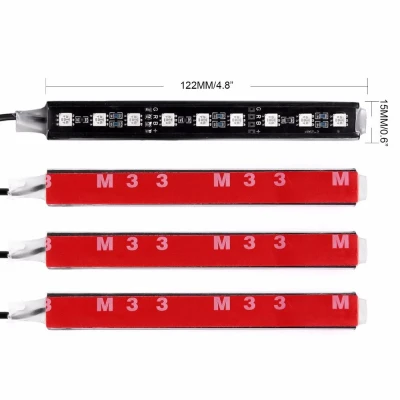 Benzi Led Auto Ambientale 9 Led 8 Culori Telecomanda