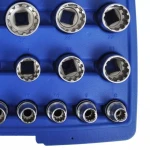 Set chei tubulare bihexagonale 19 piese