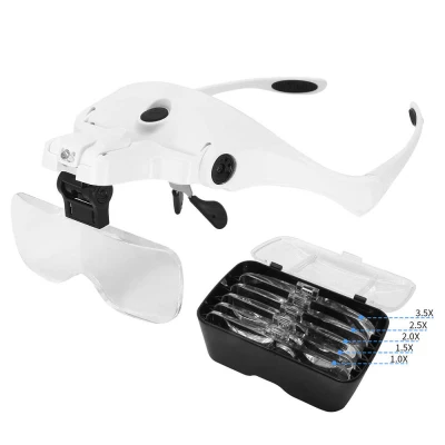 Ochelari cu 5 LUPE 2 LED 9892B2C Incarcare USB