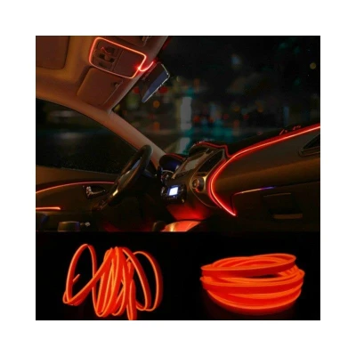 Banda Neon PORTOCALIE 12V AUTO Droser Putere 5w FIR Led 2 metri