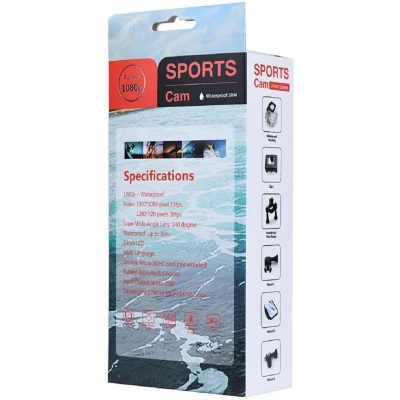 Camera Sport FULL HD 1080p Carcasa rezistenta la Apa