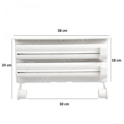 Dispenser de bucatarie pentru hartie si folie alimentara, 39x10x24 cm
