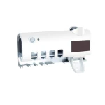 Dozator pentru pasta de dinti cu sterilizator UV pentru periute