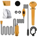 Dus Portabil AUTO pentru Camping cu Pompa de Apa  alimentare 12V + accesorii