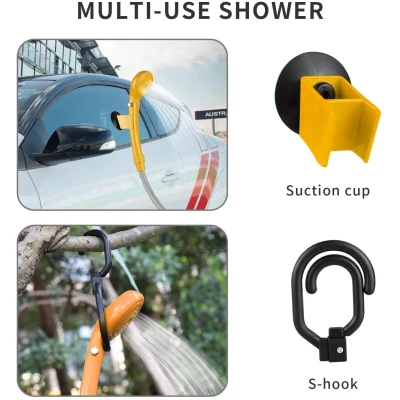 Dus Portabil AUTO pentru Camping cu Pompa de Apa  alimentare 12V + accesorii