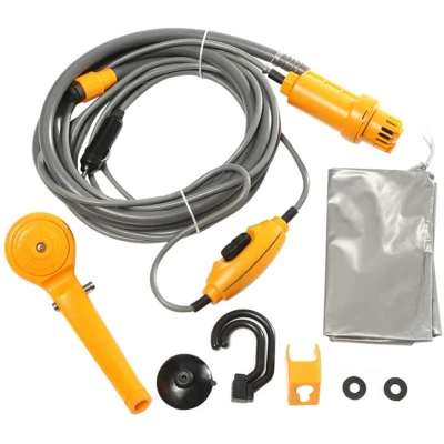 Dus Portabil AUTO pentru Camping cu Pompa de Apa  alimentare 12V + accesorii